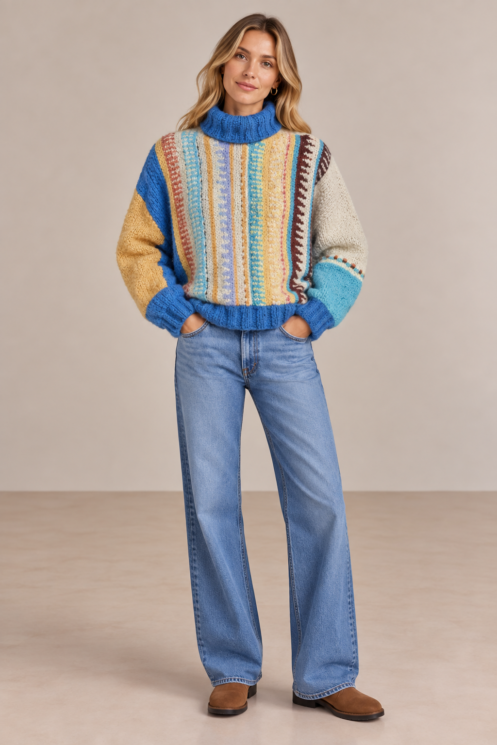 Artisan Hand Knit Alpaca Lucia Pullover Sweater