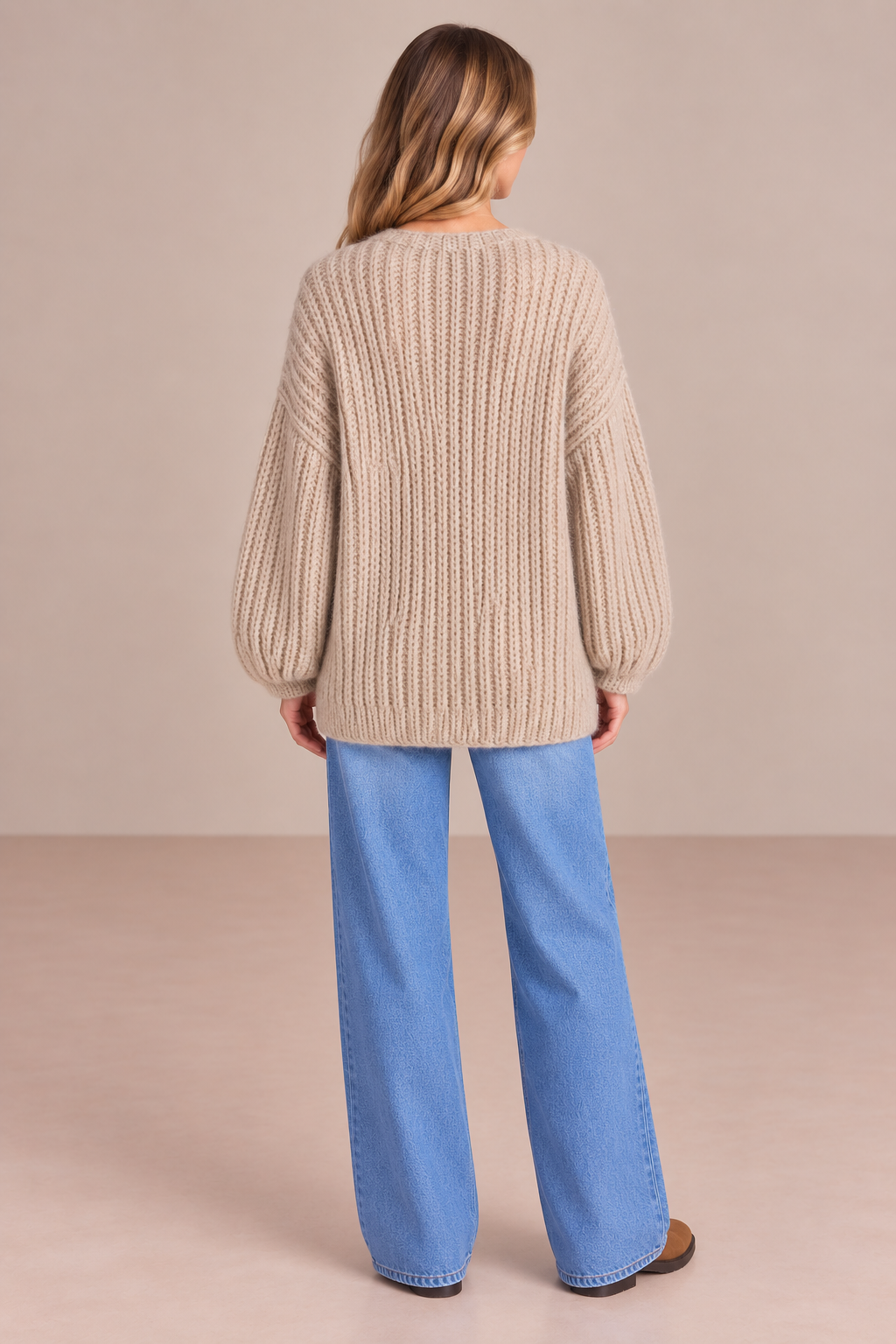 Artisan Hand Knit Alpaca Puntada Inglesa Sweater