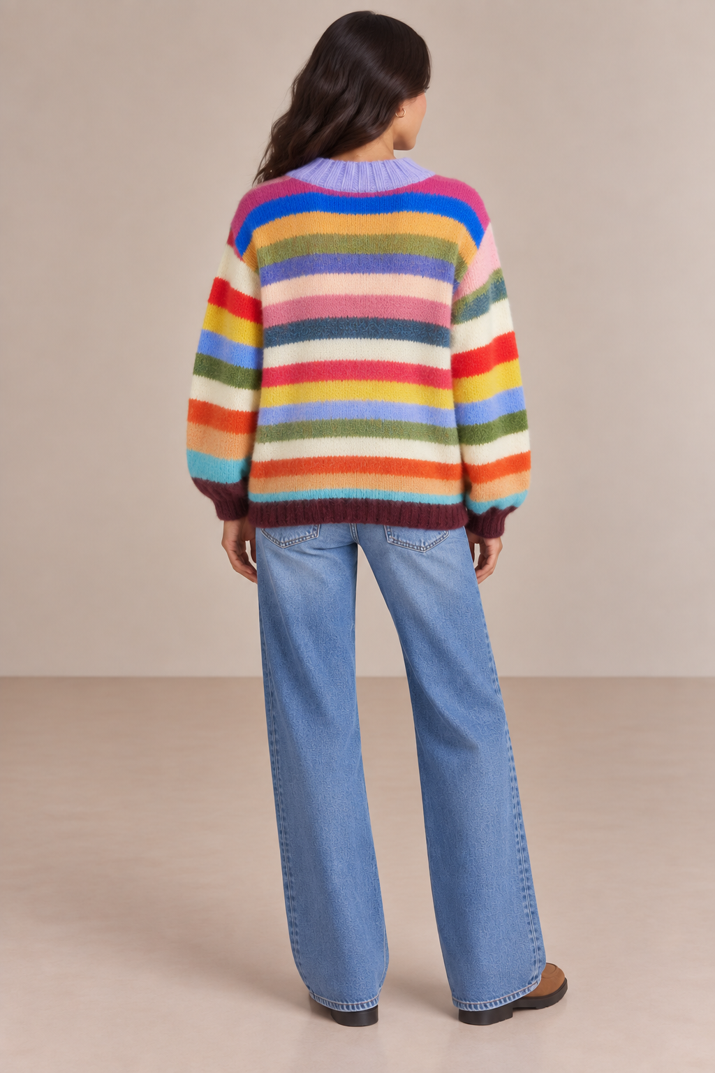 Artisan Hand Knit Alpaca Horizon Pullover