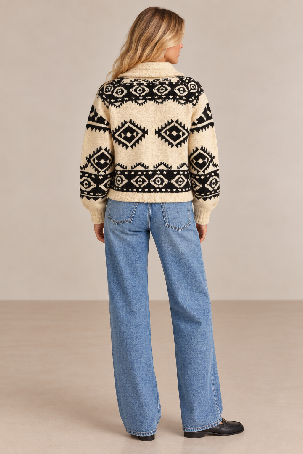 Artisan Hand Knit Merino Wool White Lies Cardi