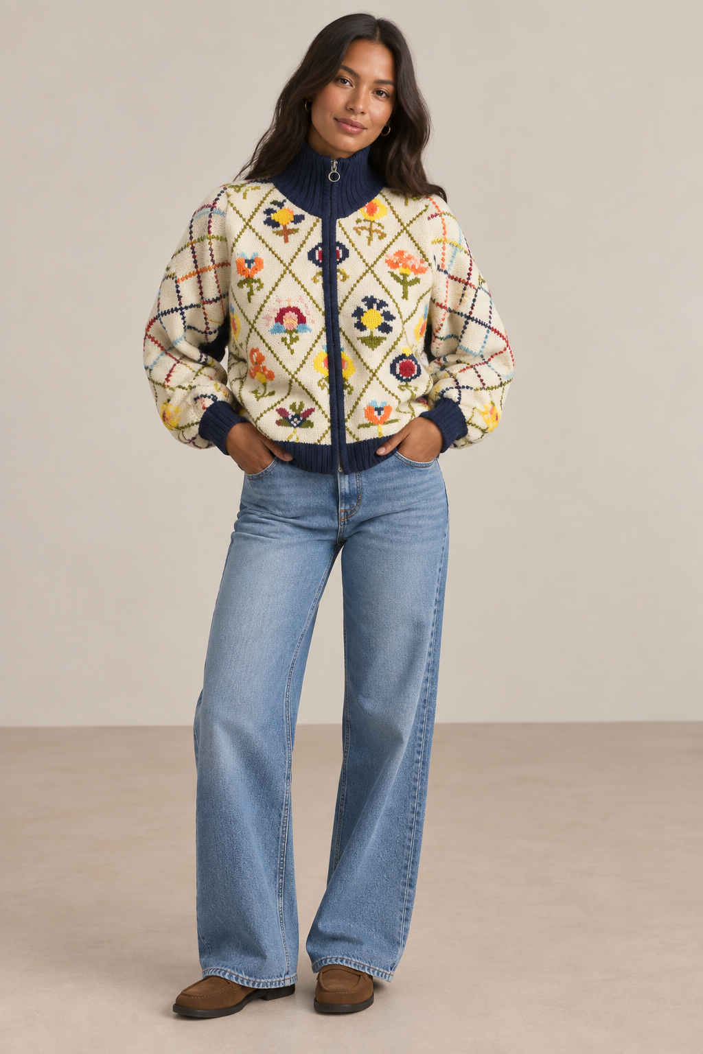 Artisan Hand Knit Merino Wool Brighton Cardi