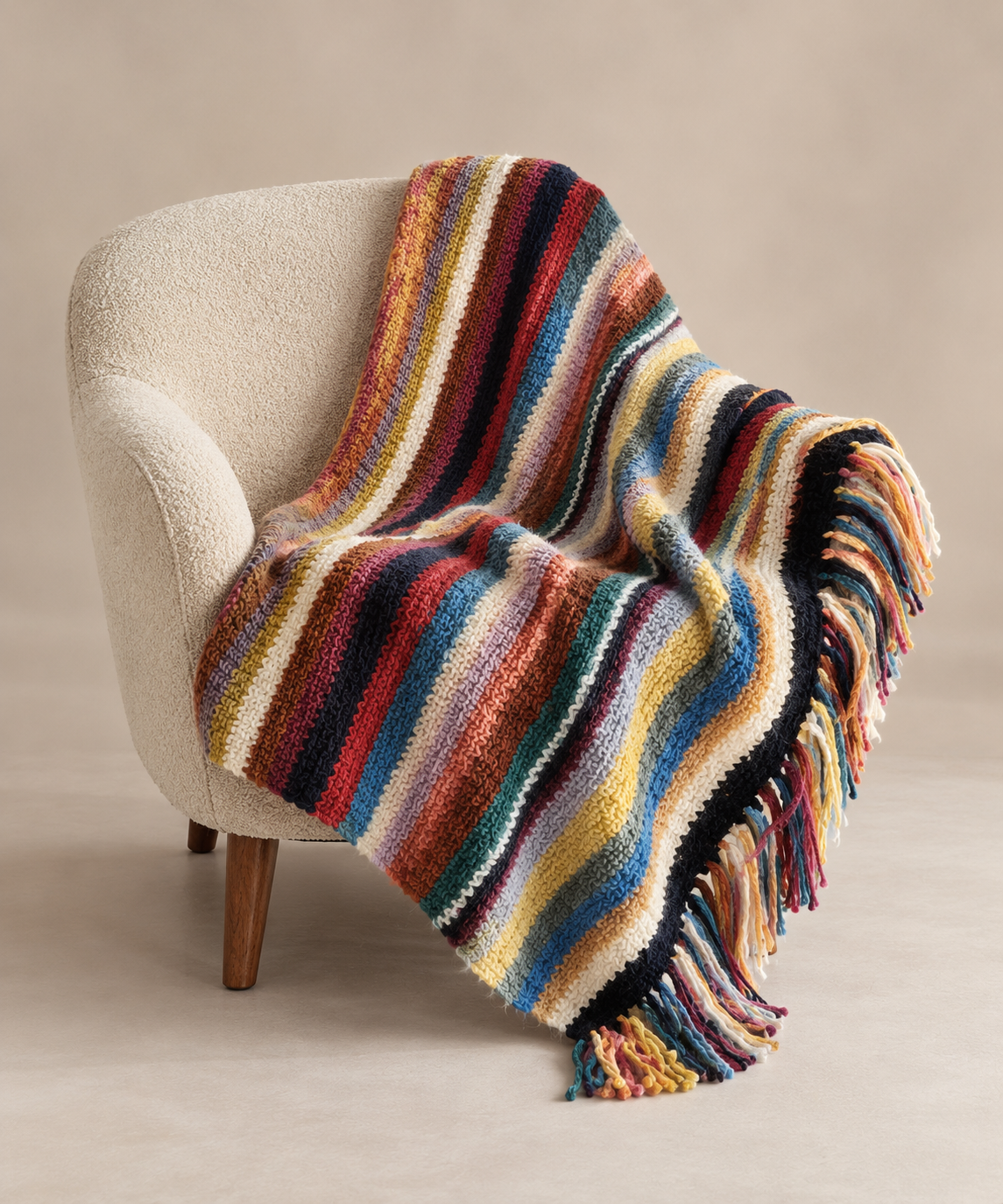Artisan Hand Knit Alpaca Lucia Blanket