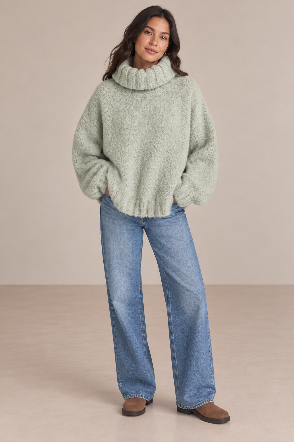 Artisan Hand Knit Alpaca Foggy Pullover Sweater