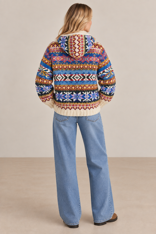 Artisan Hand Knit Merino Wool Howie Hoodie