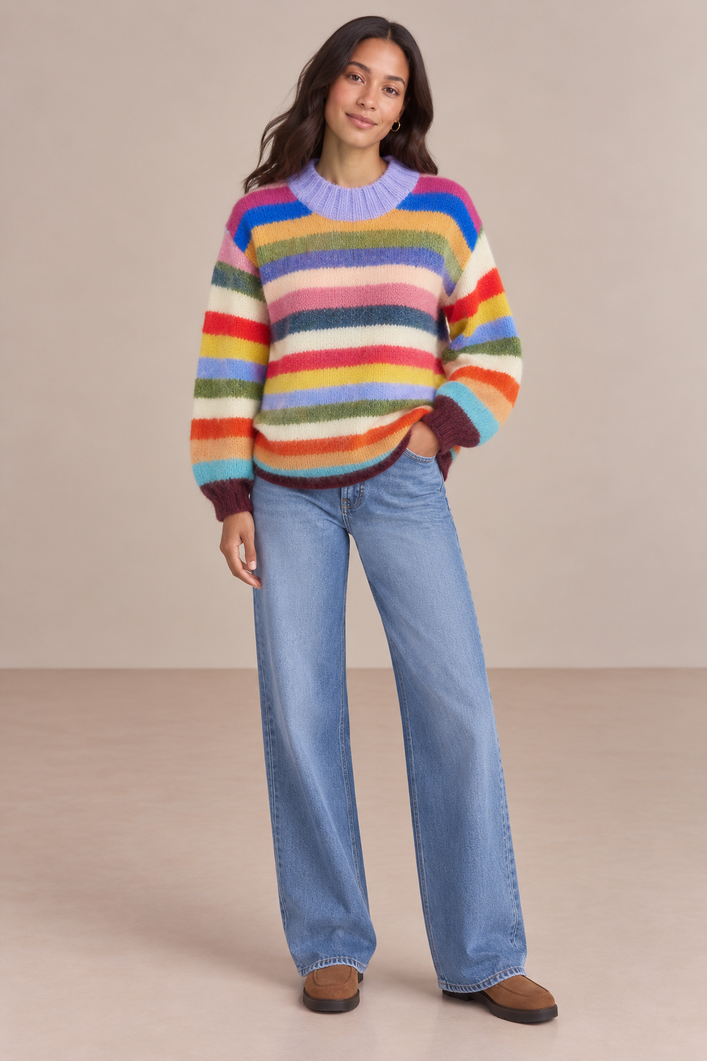 Artisan Hand Knit Alpaca Horizon Pullover