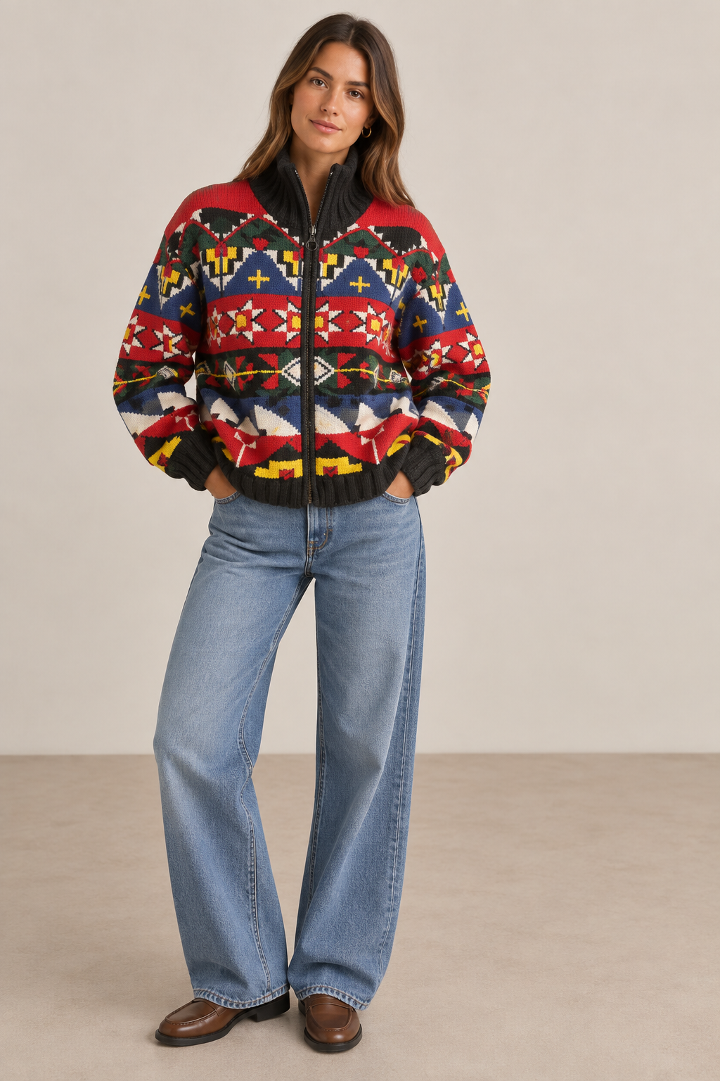 Artisan Hand Knit Merino Wool Sol Cardi
