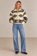 Artisan Hand Knit Merino Wool White Lies Cardi