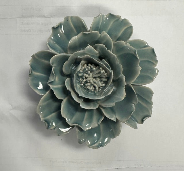 Chive Ceramic Flowers English Garden EG08 Blue Rose