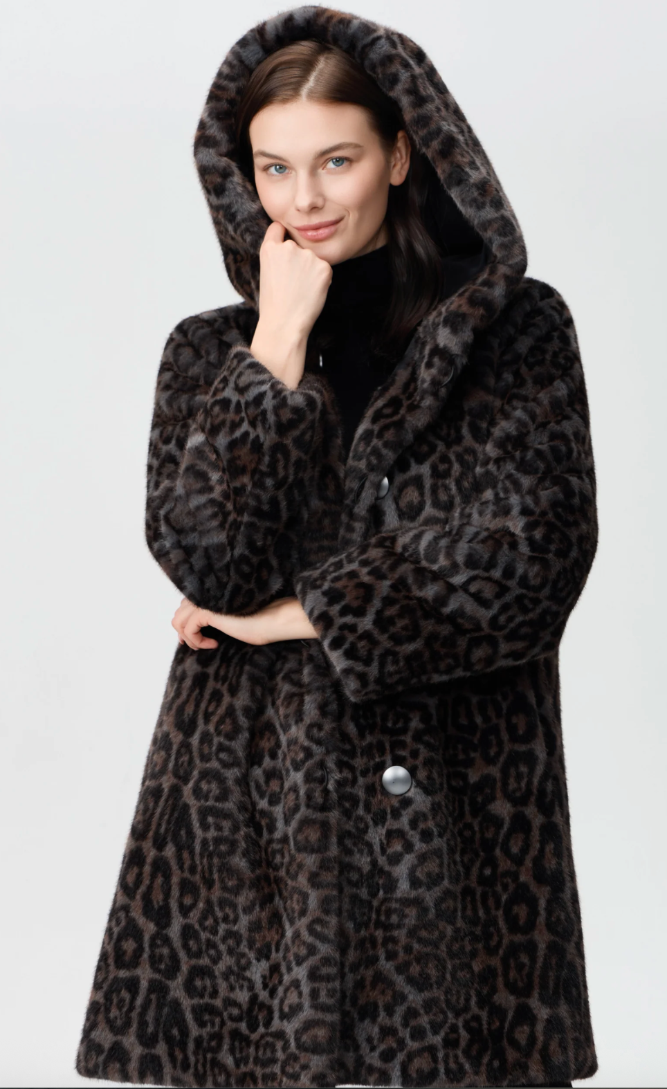 NiKKi Jones Reversible Printed Faux Fur Coat