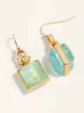 Spartina Marion Square Earrings in Sea Foam