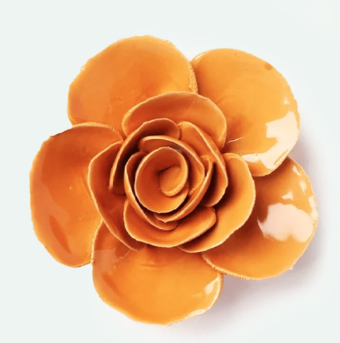 Chive Ceramic Flowers English Garden EG07 Orange Elegance Ranunculus