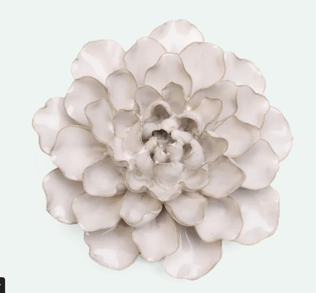 Chive Ceramic Flowers English Garden EGI5 Ivory European Water Lilly
