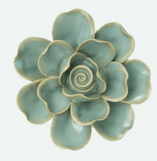 Chive Ceramic Flowers French Collection FR10 Milk Teal Tahitian Gardenia